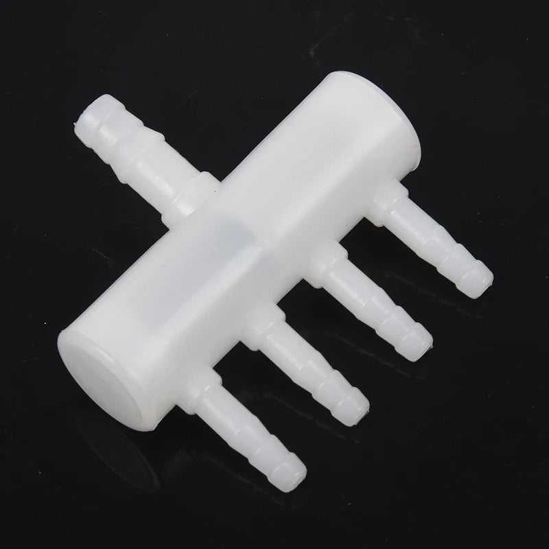 AFBC 2X Plastic 4 Way Aquarium Oxygen Tube Fitting Splitter Manifold Tap Valve