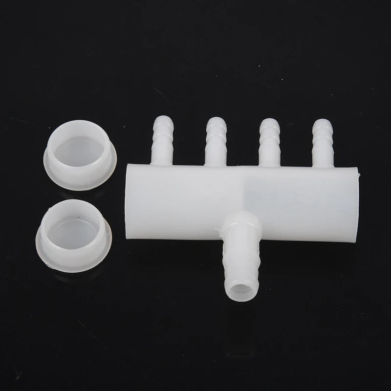 AFBC 2X Plastic 4 Way Aquarium Oxygen Tube Fitting Splitter Manifold Tap Valve
