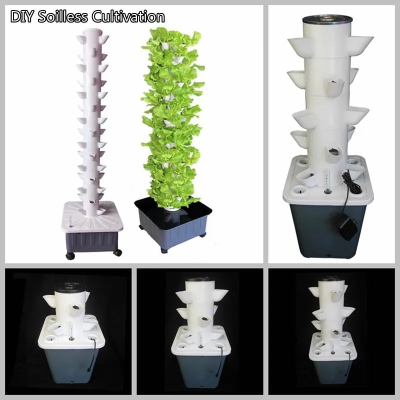 DIY Soilless Cultivation Equipment Garden Balcony Dimensional Planting Column PP Hydroponic Colonization Cups Vegetable Planter