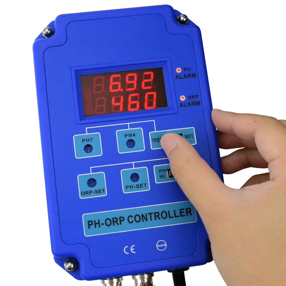 Digital pH ORP Redox 2 in 1 Controller Monitor w/ Output Power Relay Control Aquarium Hydroponics Plant Pool Spa 110V or 220V